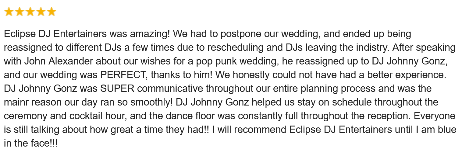 DJ Johnny Gonz Review